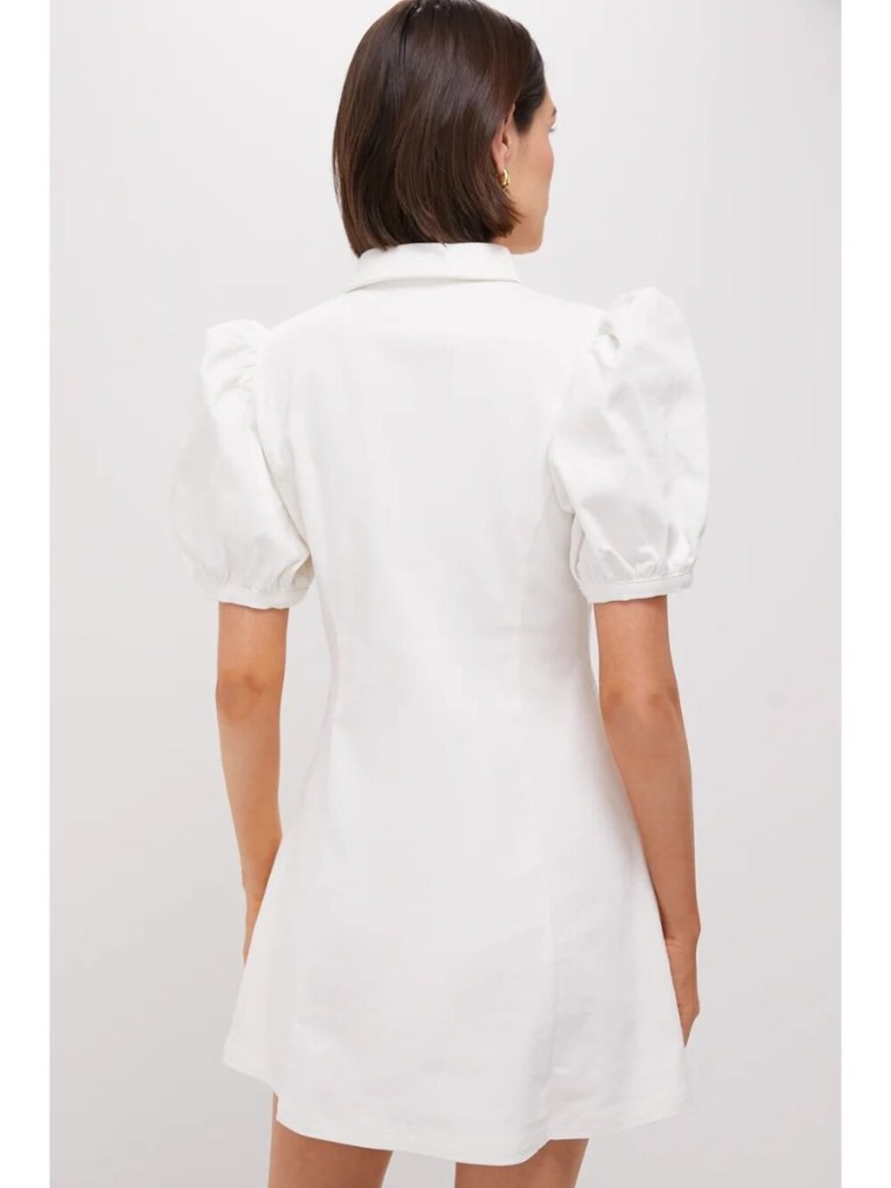 Tuckernuck Hyacinth House Front Zip Denim Mini Dress in White New Womens - Picture 3 of 11